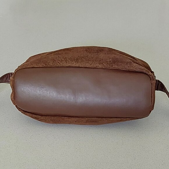 Brown Suede Leather Crossbody Purse - Picture 7 of 12